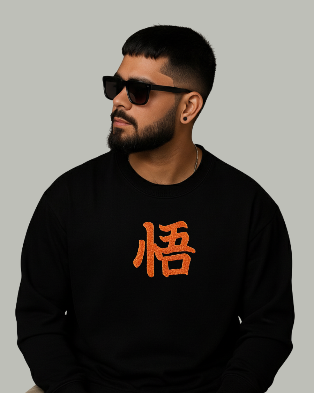 Super Saiyan Goku Embroidered Sweatshirt - Kreativ Arts Inc