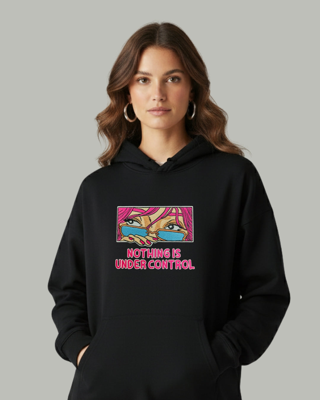Nothing Under Control Women’s Embroidered Hoodie