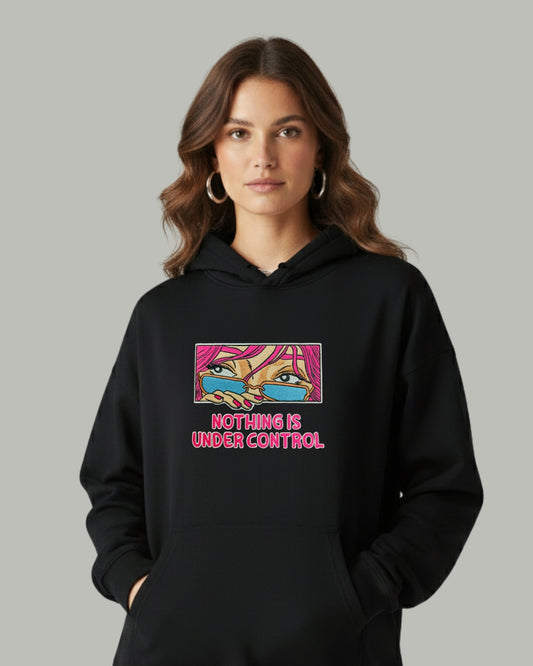 Nothing Under Control Women’s Embroidered Hoodie