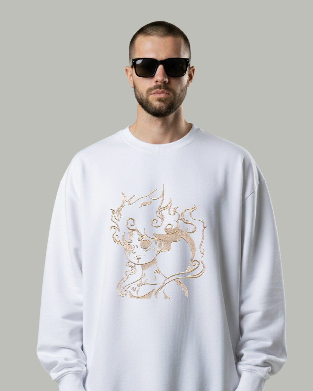 Luffy Gear 5 Embroidered Sweatshirt