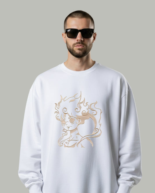 Luffy Gear 5 Embroidered Sweatshirt