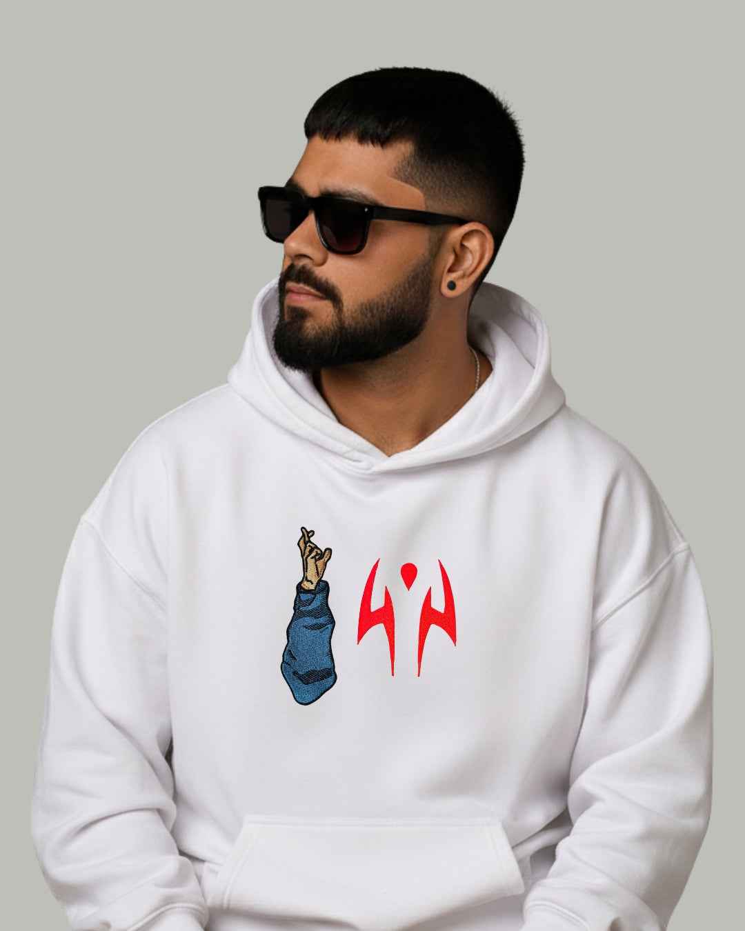 Gojo x Sukuna Split Face Embroidered Hoodie
