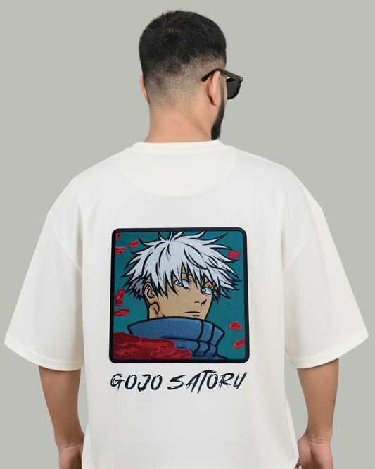 Satoru Gojo Embroidered Oversized T-Shirt