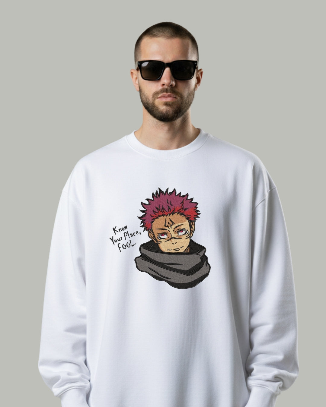 Sukuna “Know Your Place” Embroidered Sweatshirt