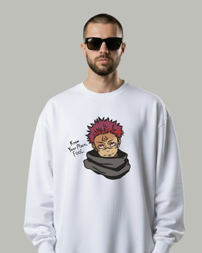 Sukuna “Know Your Place” Embroidered Sweatshirt