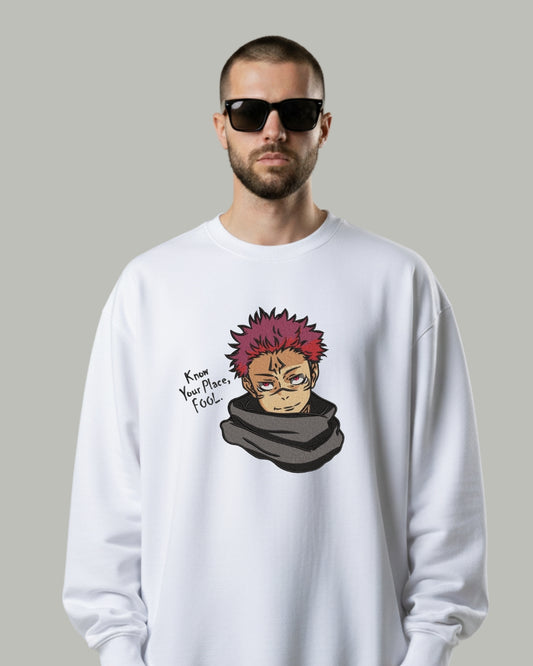 Sukuna “Know Your Place” Embroidered Sweatshirt
