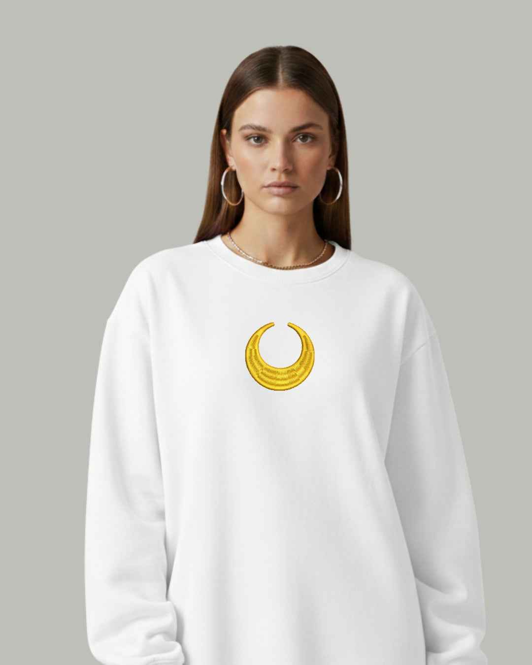 Sailor Moon Crescent Embroidered Sweatshirt