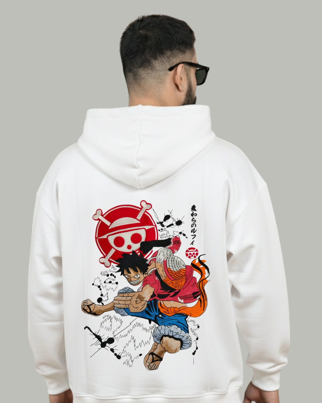 One Piece Luffy Embroidered Hoodie