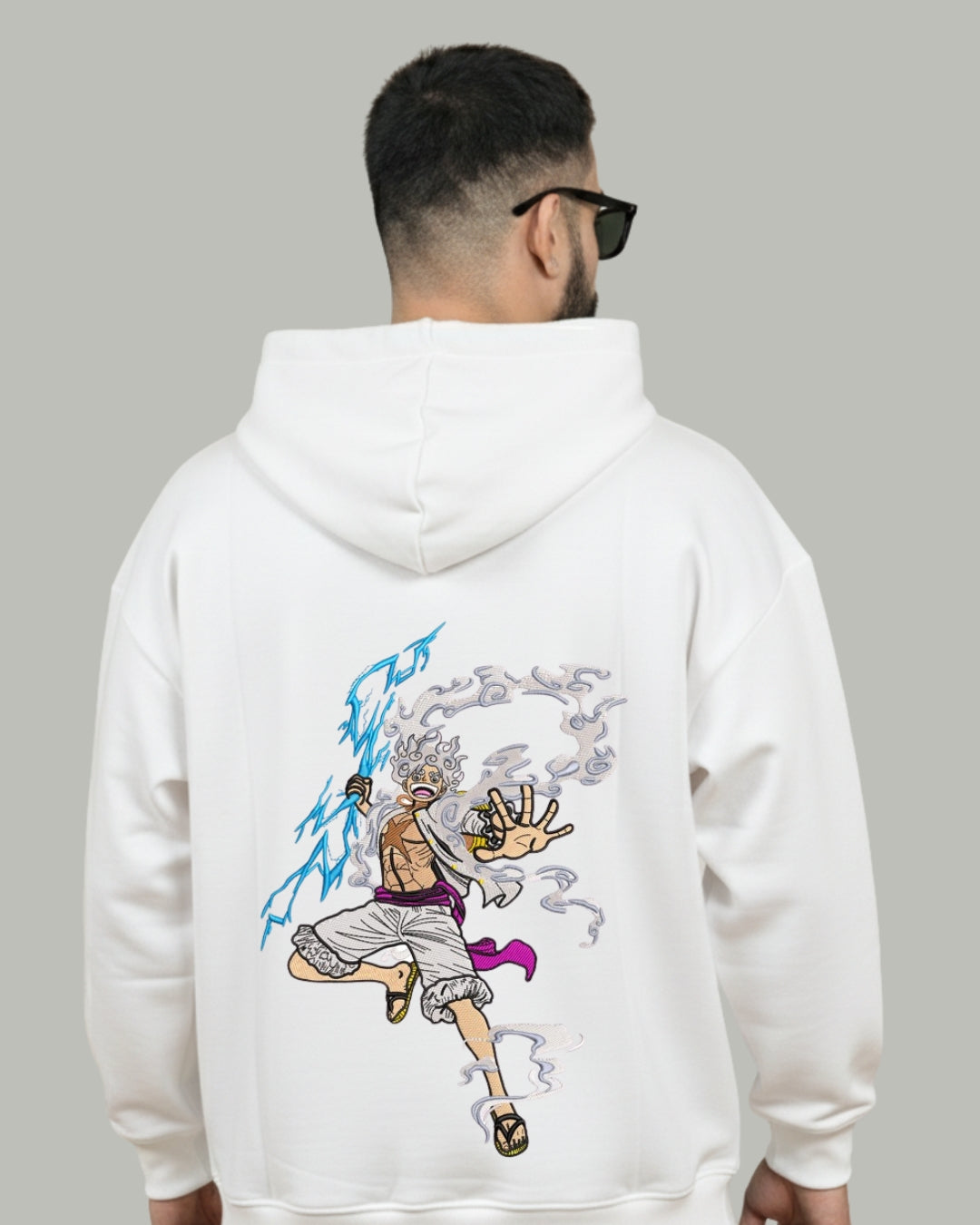 Luffy Nika (Back) Embroidered Hoodie