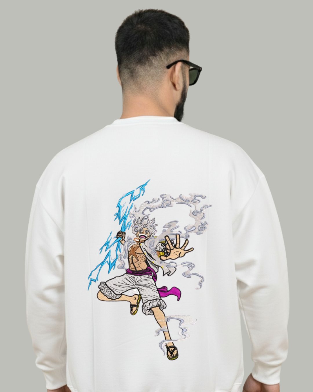 Luffy Nika (Back) Embroidered Sweatshirt