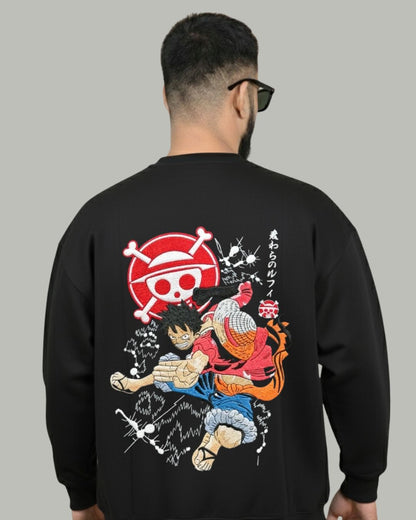 One Piece Luffy Embroidered Sweatshirt
