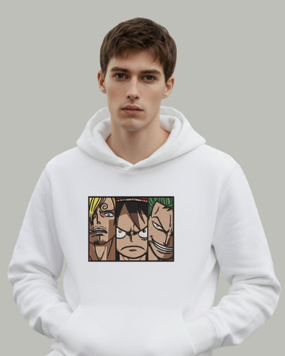 Sanji x Luffy x Zoro Embroidered Hoodie