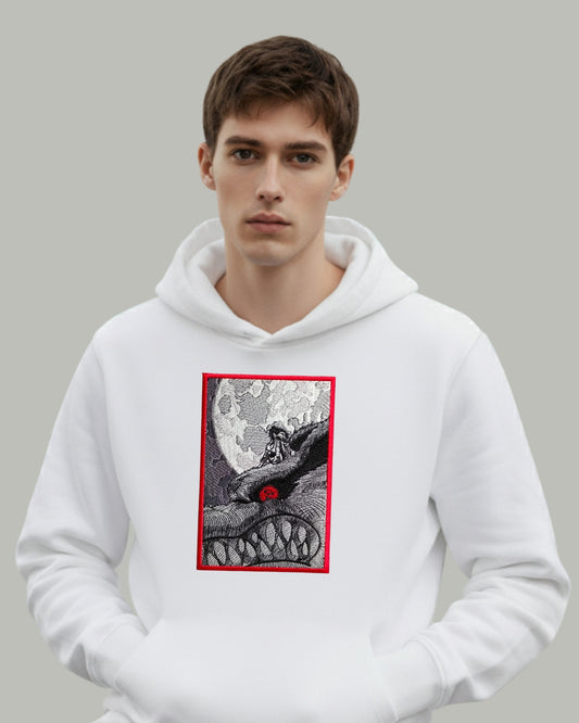 Madara on Kurama Embroidered Hoodie