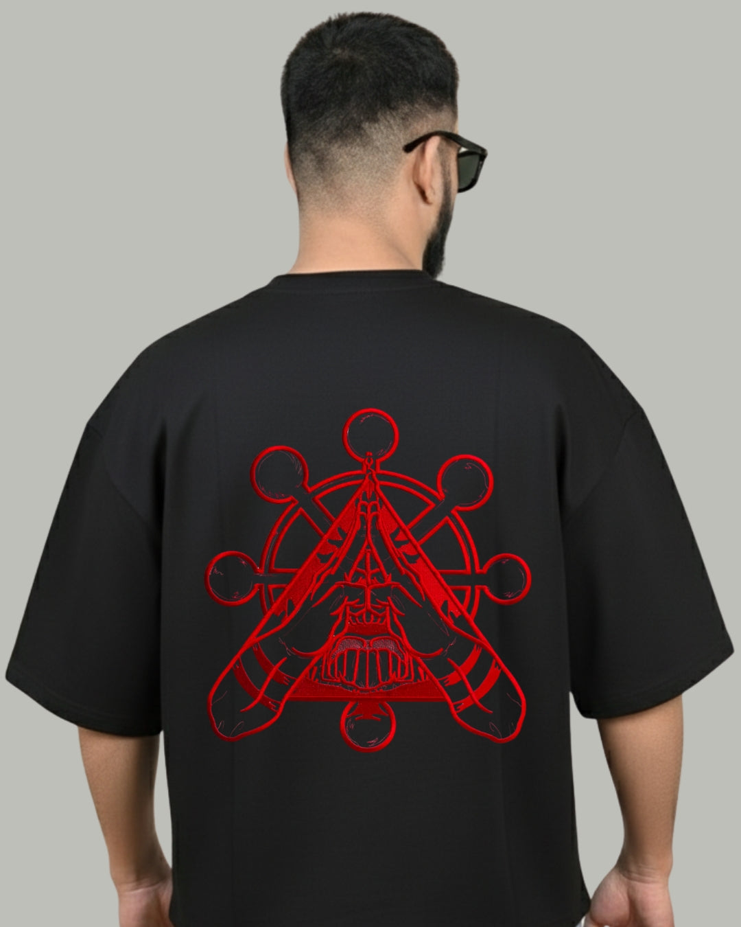 Sukuna “Domain Expansion” Embroidered Oversized T-Shirt