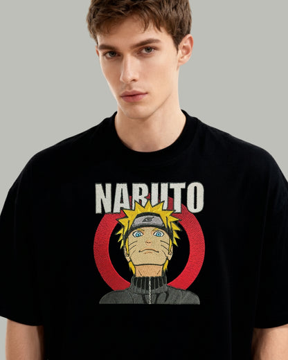 Naruto Embroidered Oversized T-Shirt