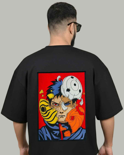 Obito Uchiha Embroidered Oversized T-Shirt