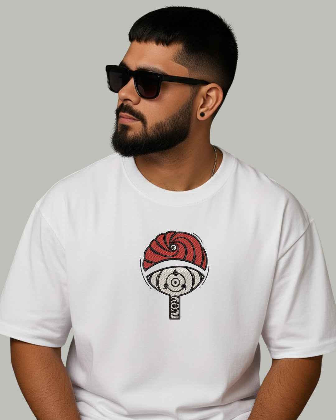 Obito Uchiha Embroidered Oversized T-Shirt