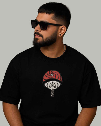 Obito Uchiha Embroidered Oversized T-Shirt