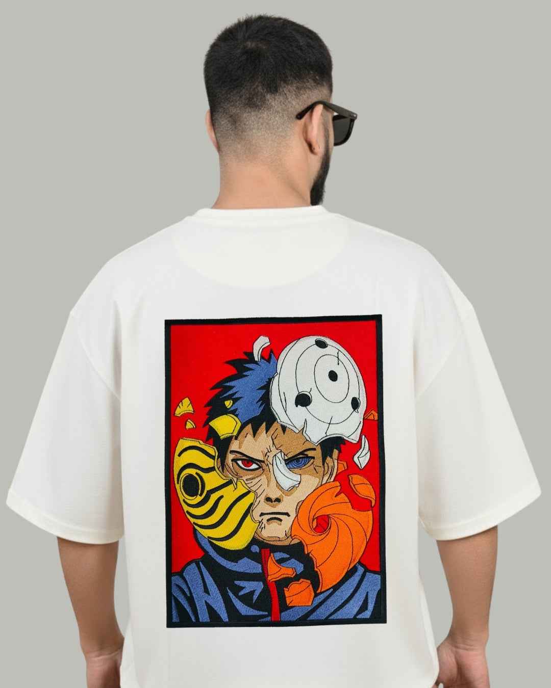 Obito Uchiha Embroidered Oversized T-Shirt