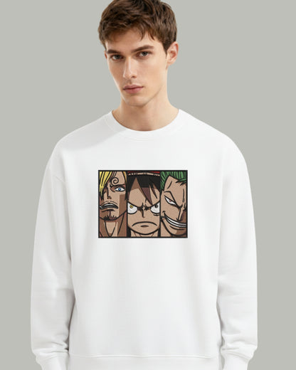 Sanji x Luffy x Zoro Embroidered Sweatshirt