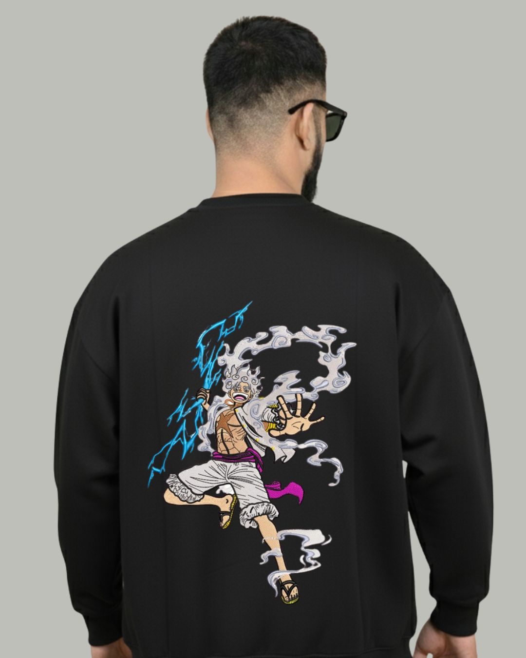 Luffy Nika (Back) Embroidered Sweatshirt