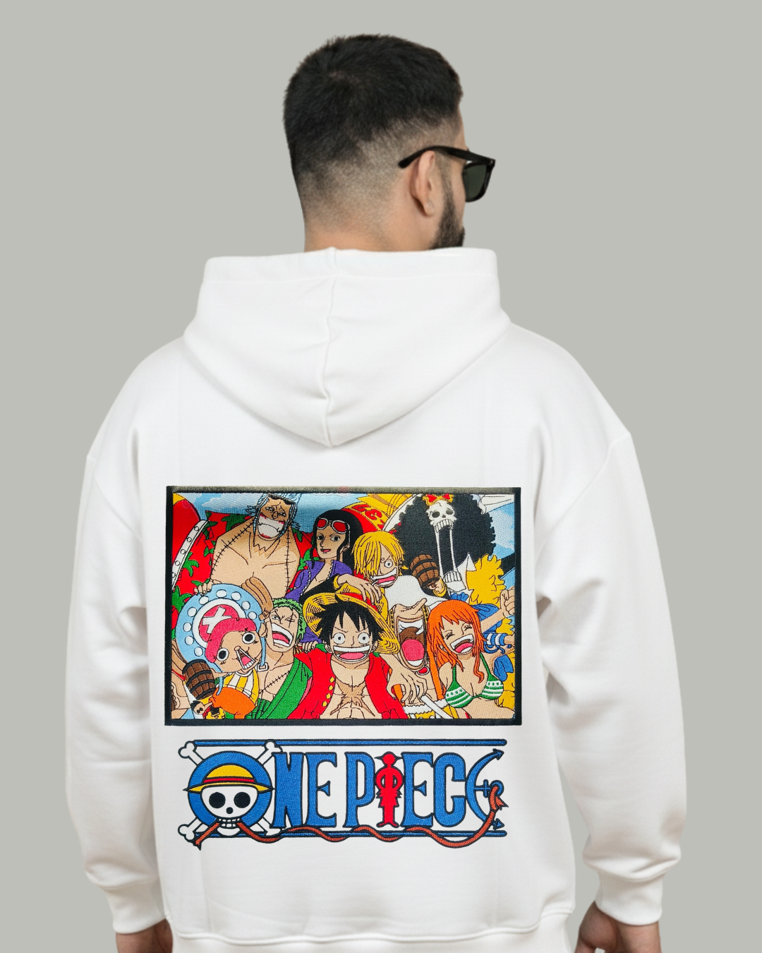 One Piece Straw Hat Crew Embroidered Hoodie - Kreativ Arts Inc