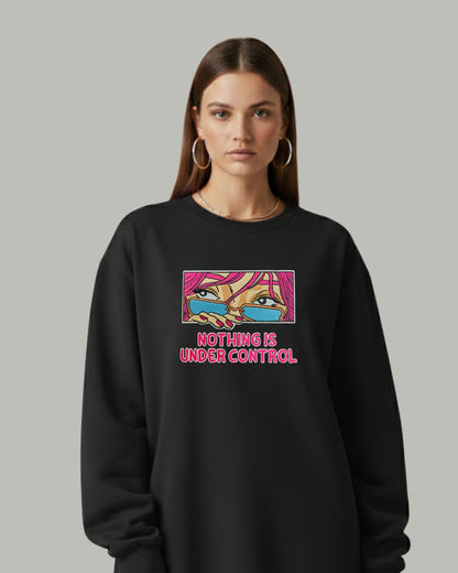 Nothing Under Control Women’s Embroidered Sweatshirt