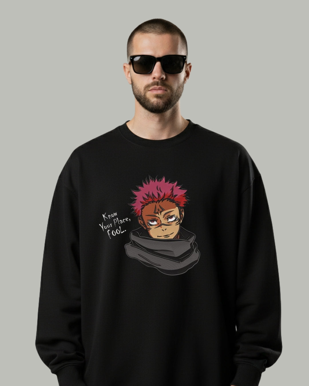 Sukuna “Know Your Place” Embroidered Sweatshirt