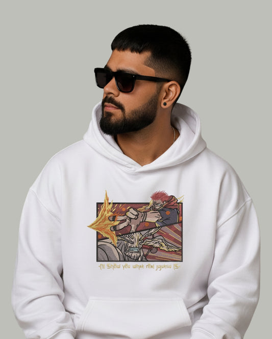 Sukuna x Mahoraga Embroidered Hoodie