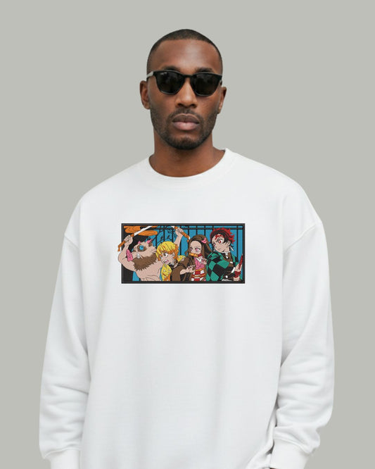 Demon Slayer Squad Embroidered Sweatshirt