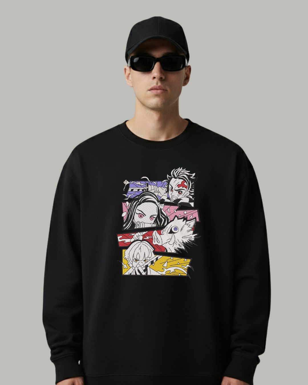 Demon Slayer Core Four Embroidered Sweatshirt