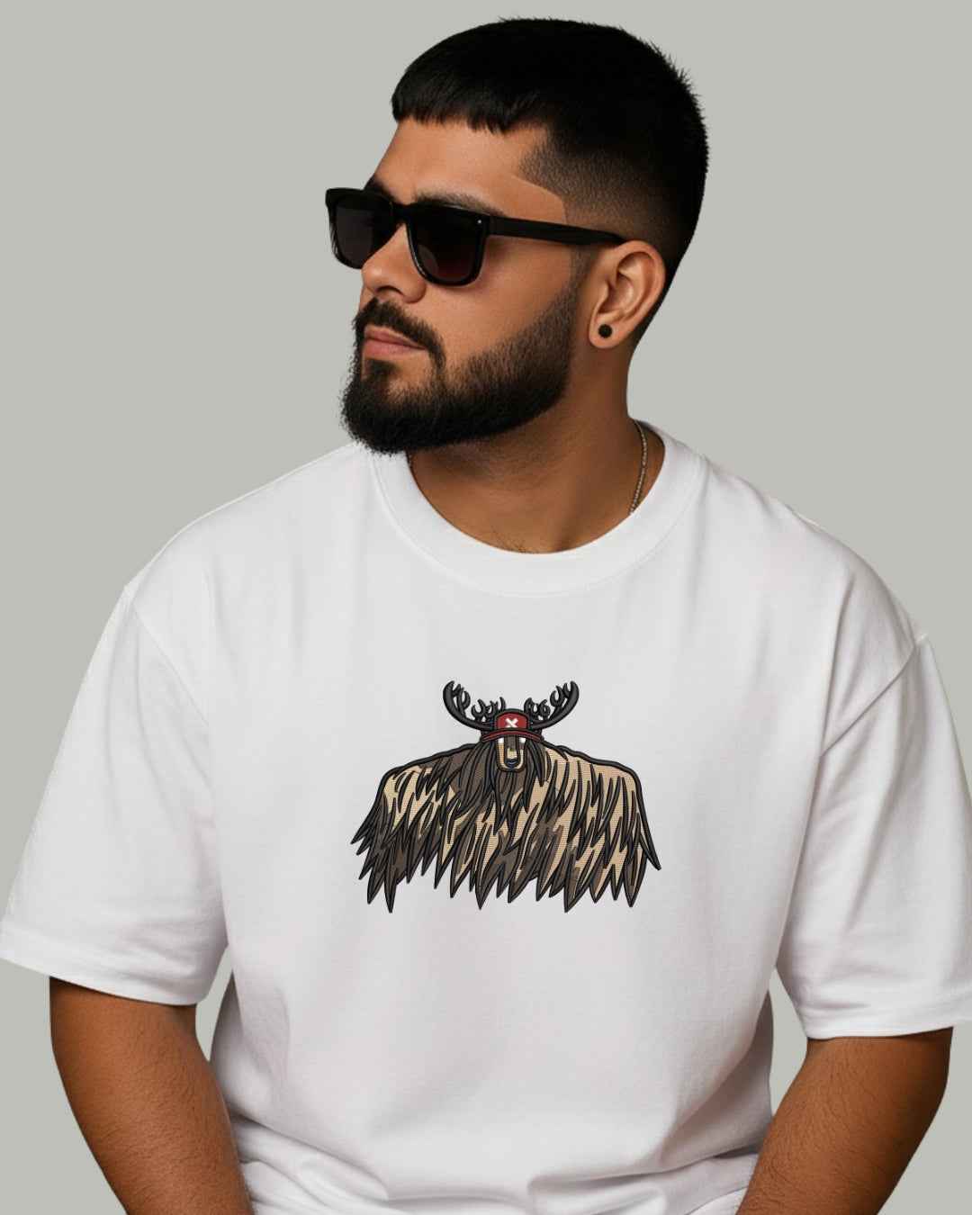 Tony Tony Chopper Embroidered Oversized T-Shirt