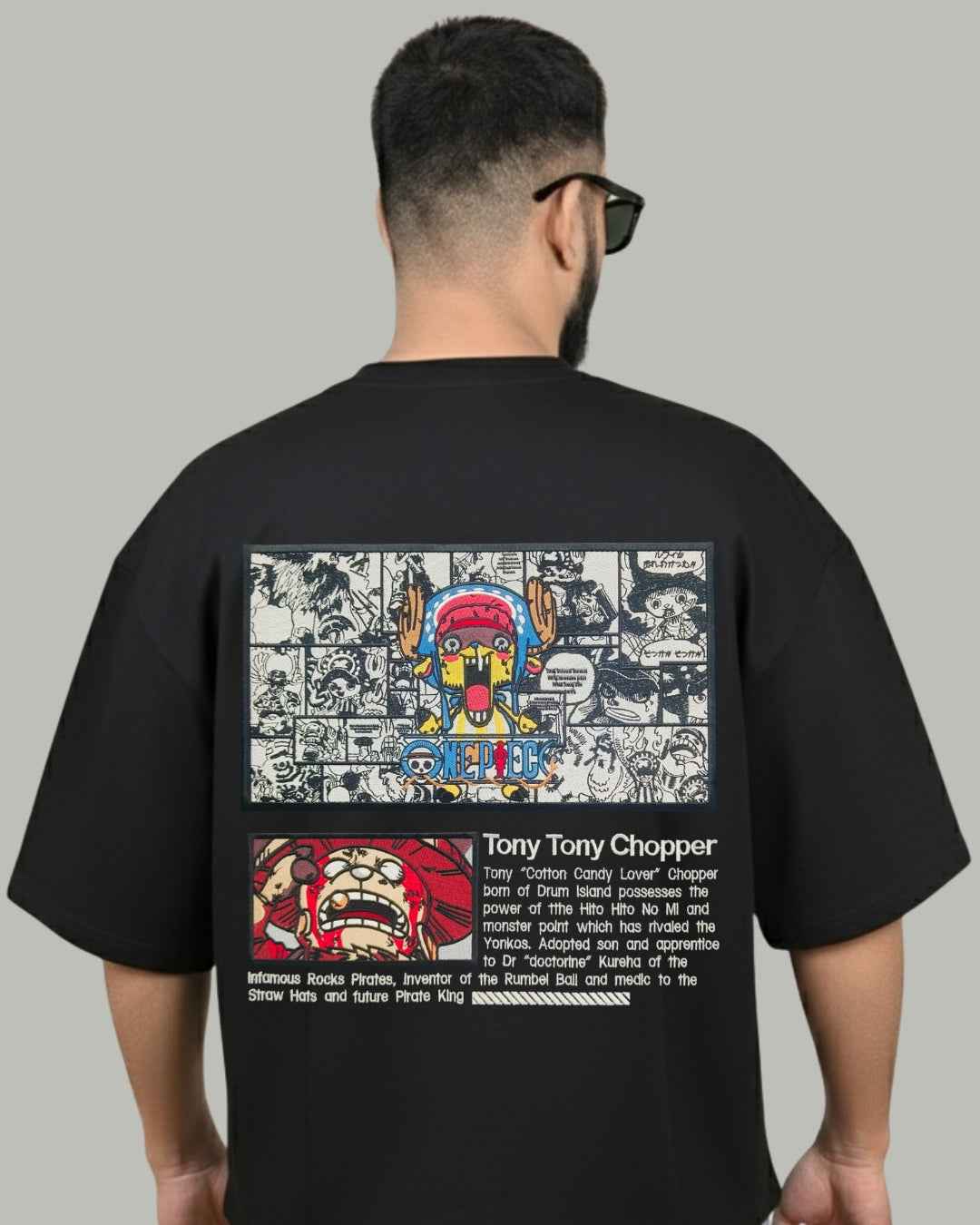 Tony Tony Chopper Embroidered Oversized T-Shirt