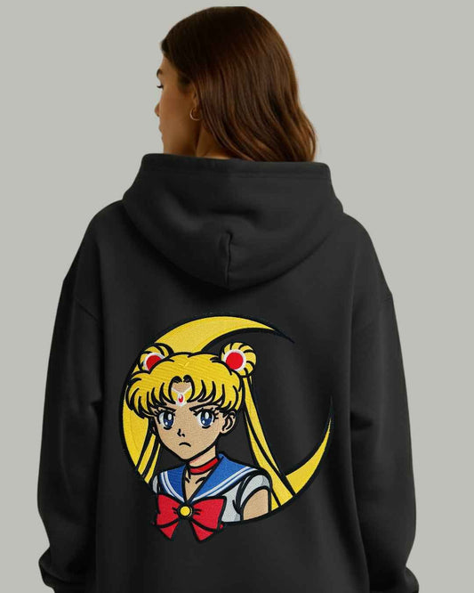 Sailor Moon Crescent Embroidered Hoodie