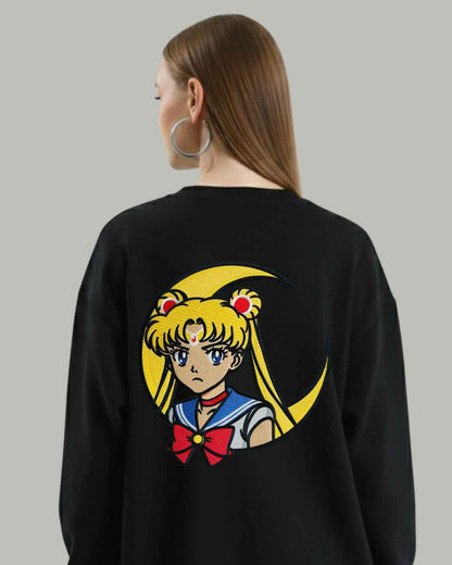 Sailor Moon Crescent Embroidered Sweatshirt