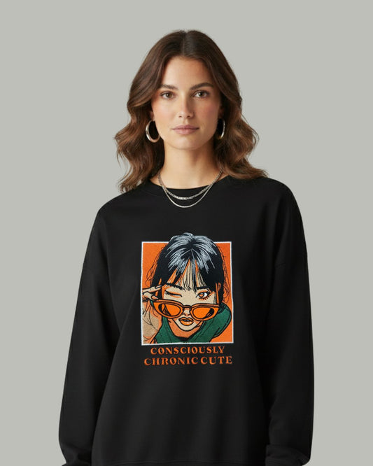 Chronic Cute Women’s Embroidered Sweatshirts