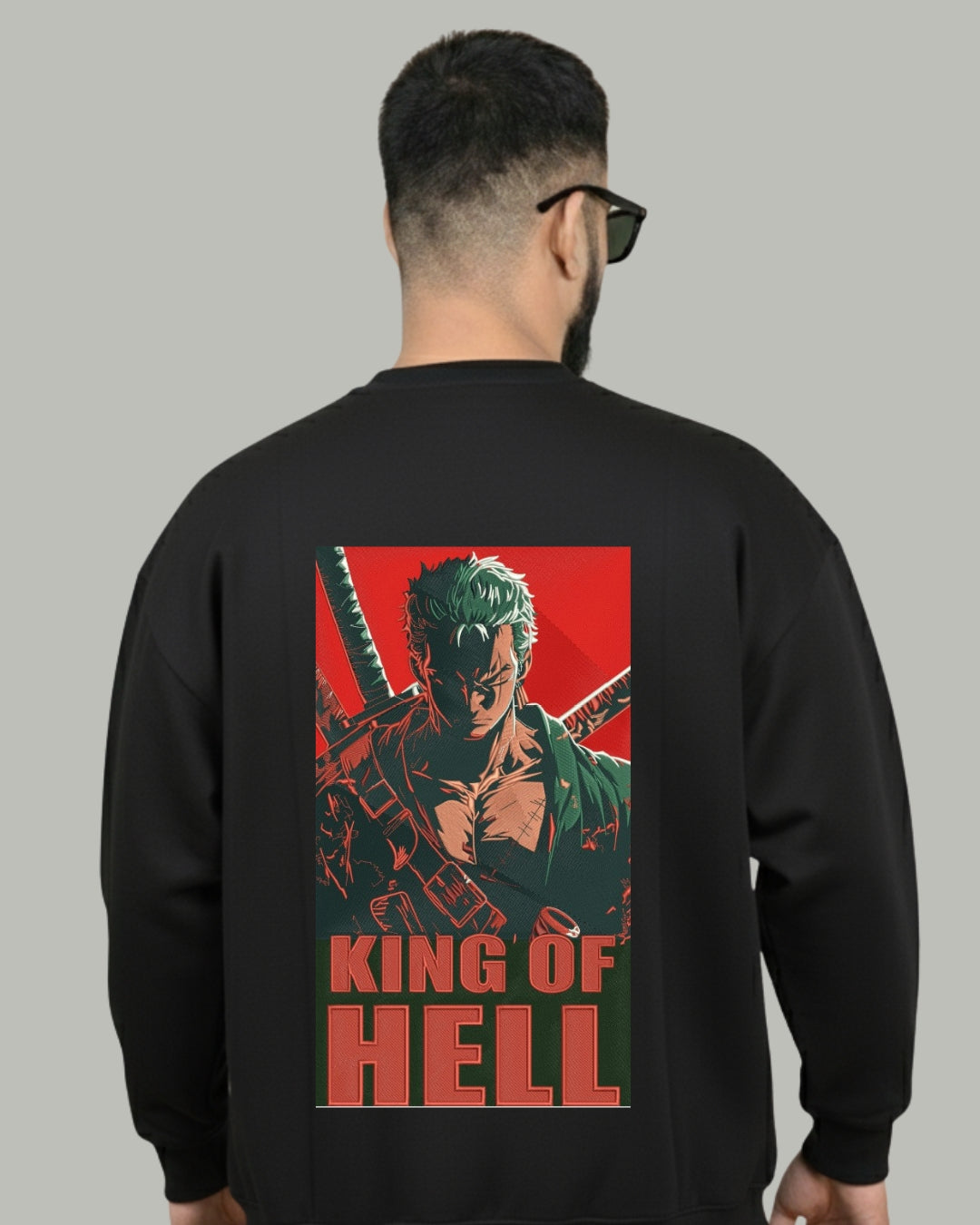 Roronoa Zoro King of Hell Embroidered Sweatshirt